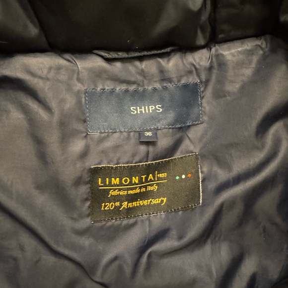 Made in Japan Luxury Navy Puffer Down Coat with Belt - Italian Fabric - Size XS - Picture 6 of 11